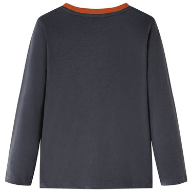 Vidaxl kindershirt met lange mouwen 92 antracietkleurig