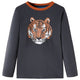 Vidaxl kindershirt met lange mouwen 116 antracietkleurig