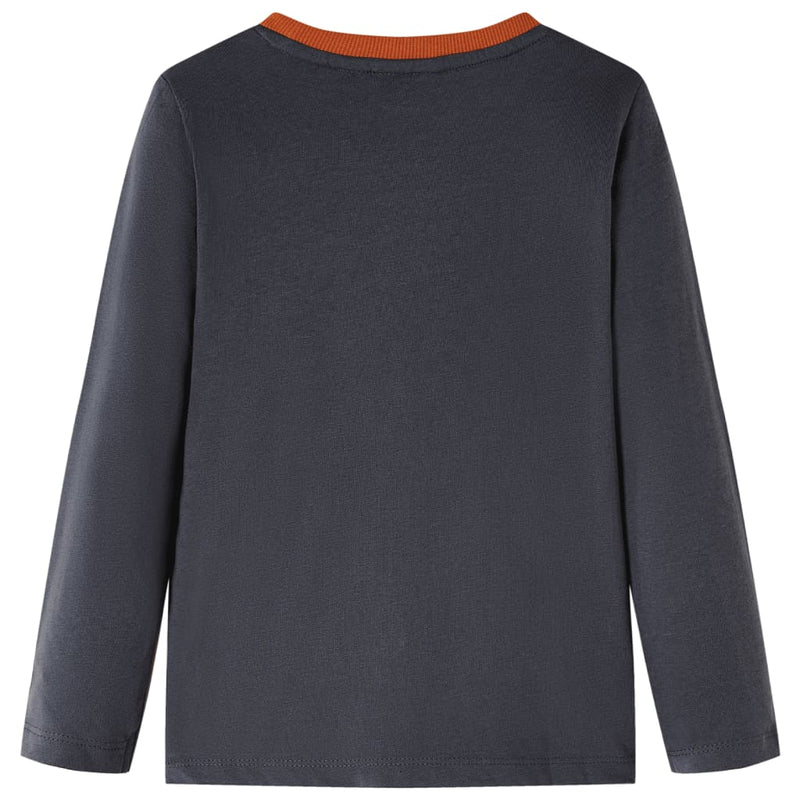 Load image into Gallery viewer, Vidaxl kindershirt met lange mouwen 116 antracietkleurig
