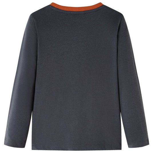 VidaXL Kindershirt met lange mouwen 140 antracietkleurig