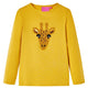 VidaXL Kindershirt met lange mouwen 92 donker okerkleurig