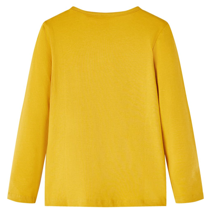 Load image into Gallery viewer, VidaXL Kindershirt met lange mouwen 92 donker okerkleurig
