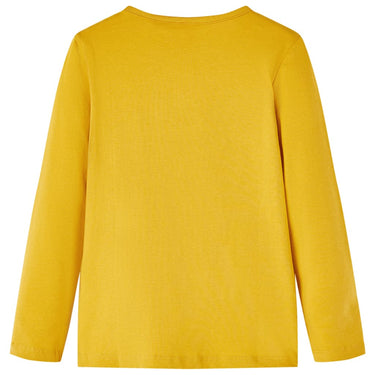 Vidaxl kindershirt met lange mouwen 104 donker okerkleurig