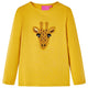 Vidaxl kindershirt met lange mouwen 116 donker okerkleurig