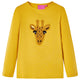 Vidaxl kindershirt met lange mouwen 128 donker okerkleurig