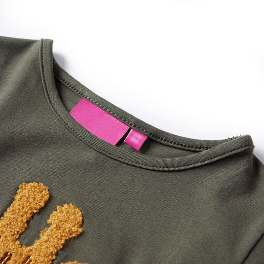 Vidaxl kindershirt met lange mouwen 104 kakikleurig
