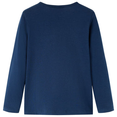 Vidaxl kindershirt met lange mouwen 128 marineblauw