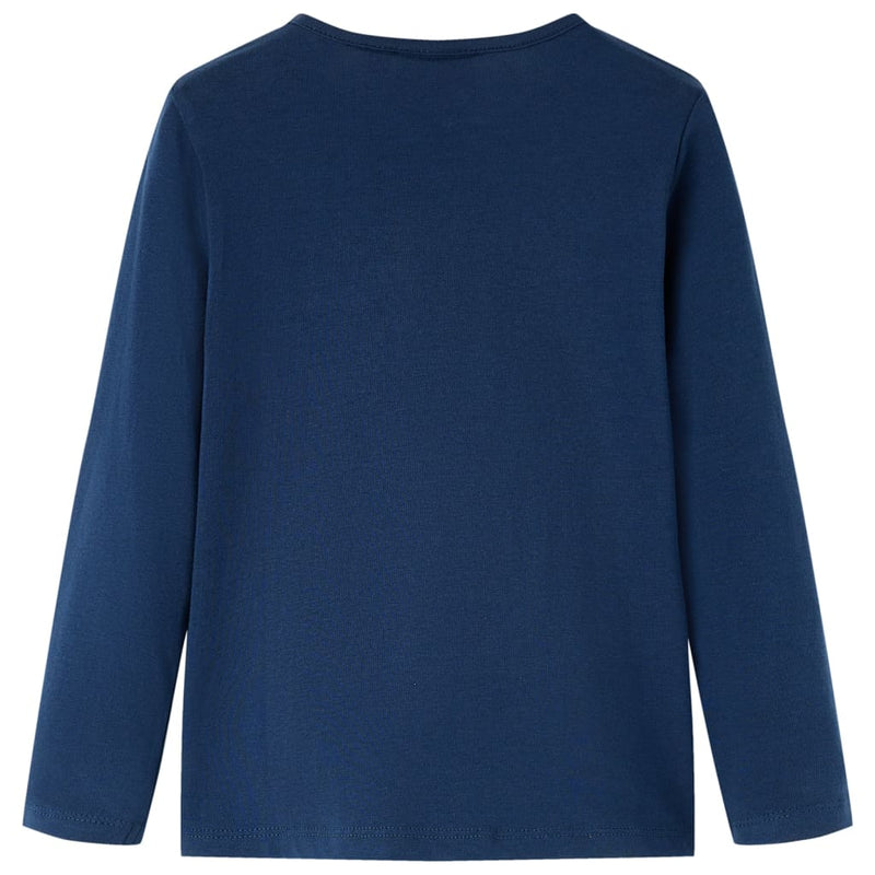 Afbeelding laden in galerijviewer, Vidaxl kindershirt met lange mouwen 128 marineblauw
