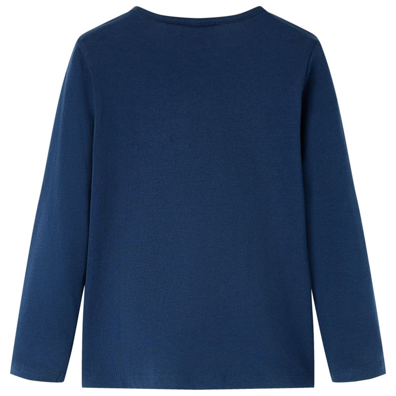 Load image into Gallery viewer, Vidaxl kindershirt met lange mouwen 140 marineblauw
