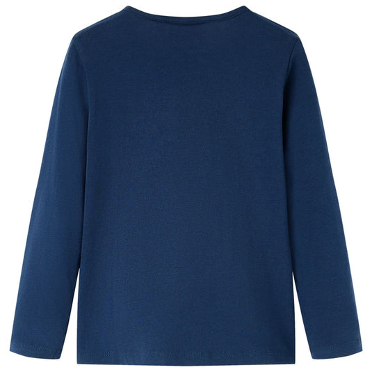 Vidaxl kindershirt met lange mouwen 140 marineblauw