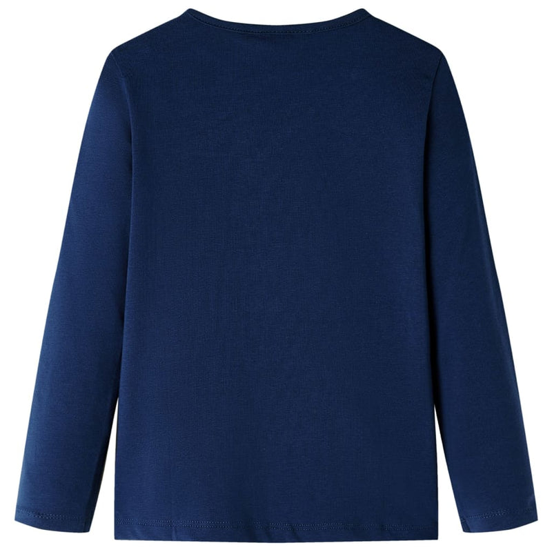 Afbeelding laden in galerijviewer, Vidaxl kindershirt met lange mouwen 116 marineblauw
