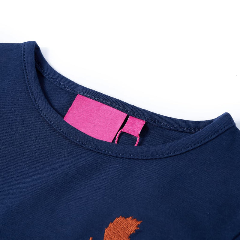 Load image into Gallery viewer, Vidaxl kindershirt met lange mouwen 140 marineblauw
