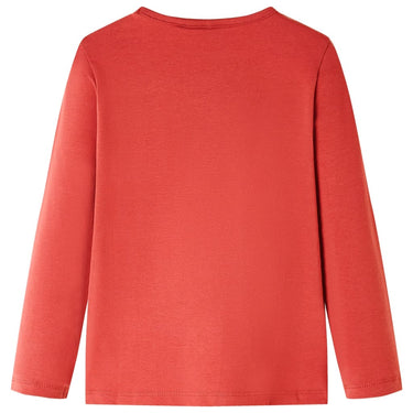 Vidaxl kindershirt met lange mouwen 104 roodbruin