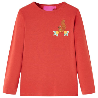 Vidaxl kindershirt met lange mouwen 140 roodbruin