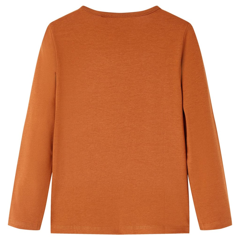 Load image into Gallery viewer, Vidaxl kindershirt met lange mouwen 92 cognackleurig
