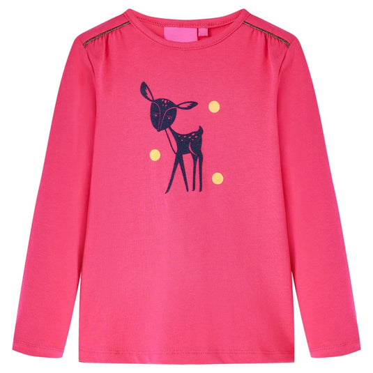 VidaXL Kindershirt met lange mouwen 92 felroze