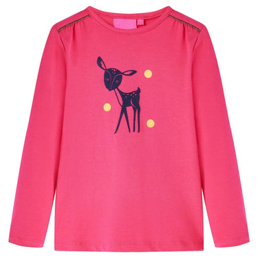 Vidaxl kindershirt met lange mouwen 104 felroze