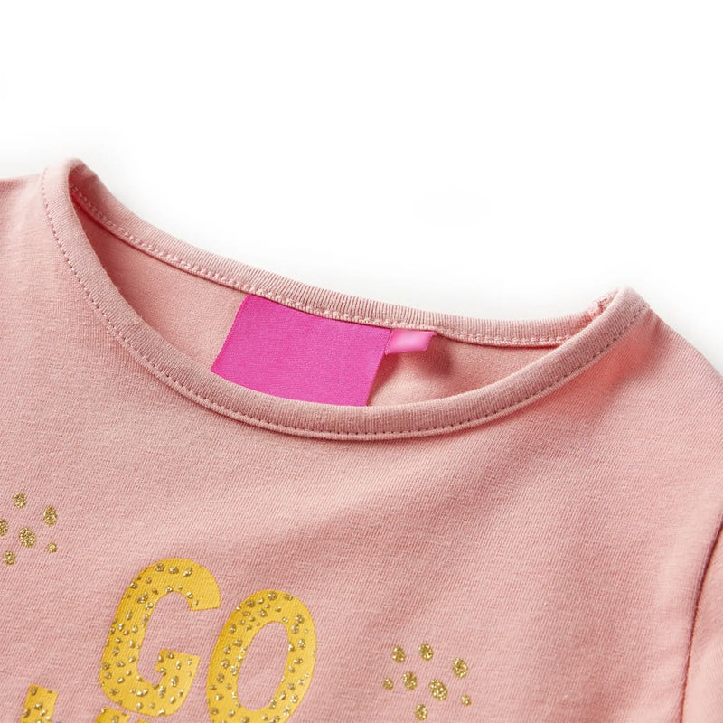 Load image into Gallery viewer, VidaXL Kindershirt met lange mouwen 104 lichtroze
