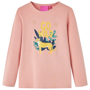 Vidaxl kindershirt met lange mouwen 128 lichtroze