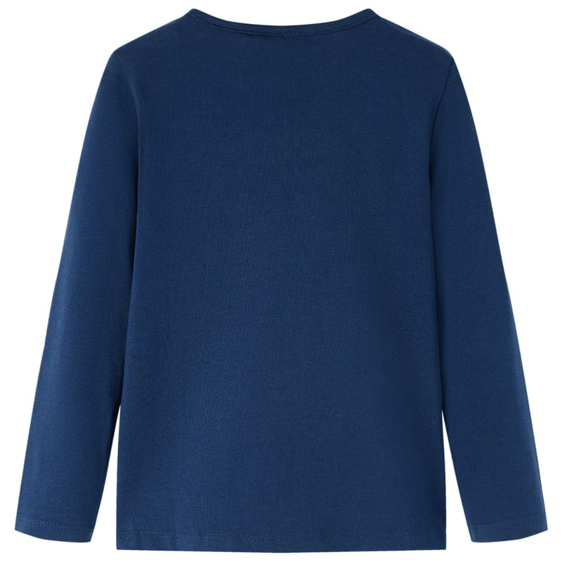 Load image into Gallery viewer, Vidaxl kindershirt met lange mouwen 140 marineblauw
