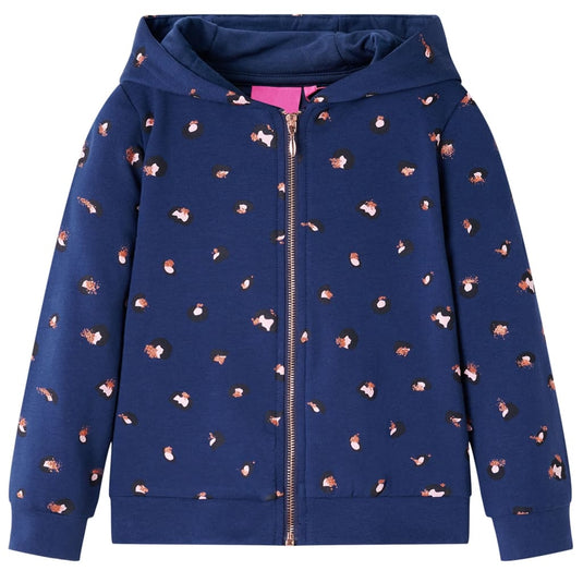 Vidaxl kindervest met capuchon 116 marineblauw