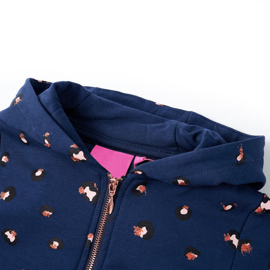 Vidaxl kindervest met capuchon 128 marineblauw