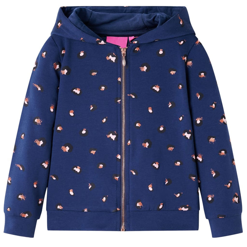 Load image into Gallery viewer, VidaXL Kindervest met capuchon 140 marineblauw

