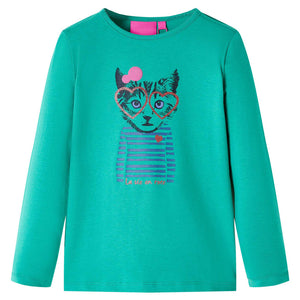 Vidaxl kindershirt met lange mouwen 116 felgroen