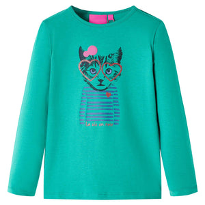 Vidaxl kindershirt met lange mouwen 128 felgroen