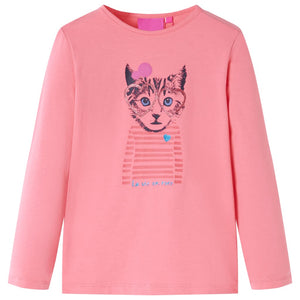 Vidaxl kindershirt met lange mouwen 104 roze