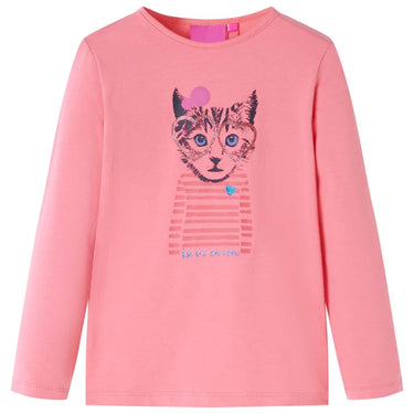 Vidaxl kindershirt met lange mouwen 128 roze