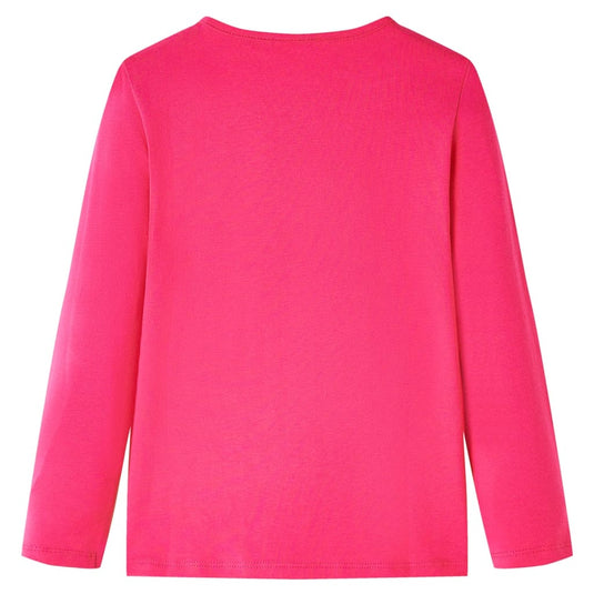 Vidaxl kindershirt met lange mouwen 128 felroze