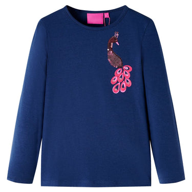 Vidaxl kindershirt met lange mouwen 104 marineblauw