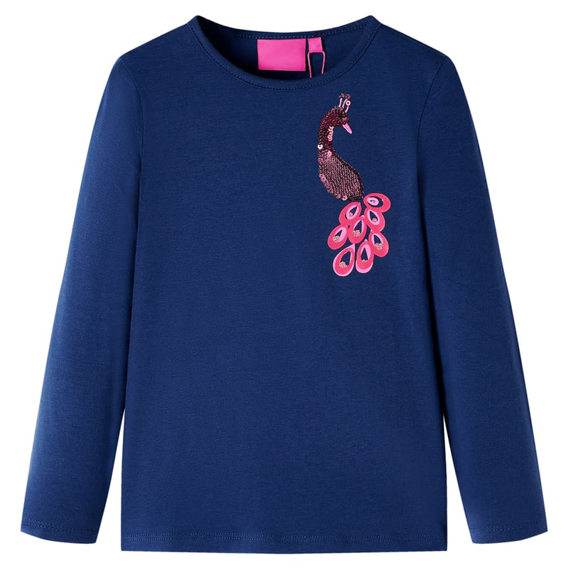 Load image into Gallery viewer, Vidaxl kindershirt met lange mouwen 116 marineblauw
