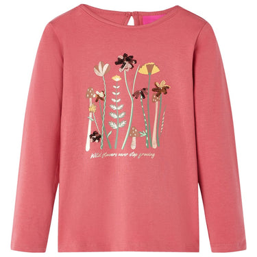 Vidaxl kindershirt met lange mouwen 92 oudroze