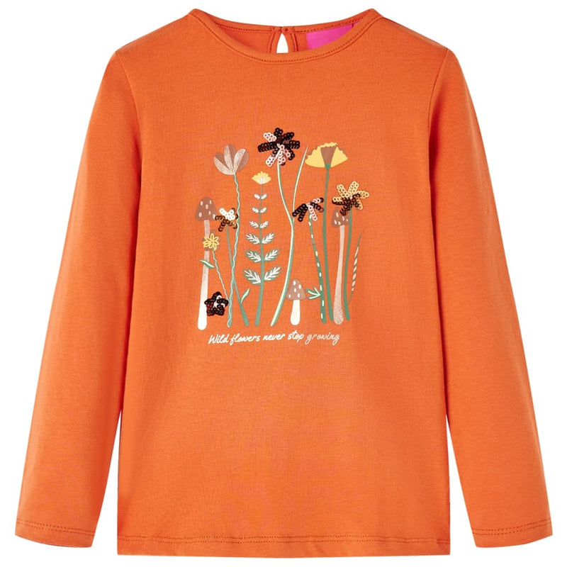 Load image into Gallery viewer, Vidaxl kindershirt met lange mouwen 116 oranjebruin
