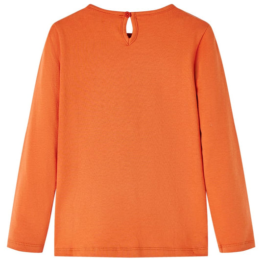 Vidaxl kindershirt met lange mouwen 116 oranjebruin