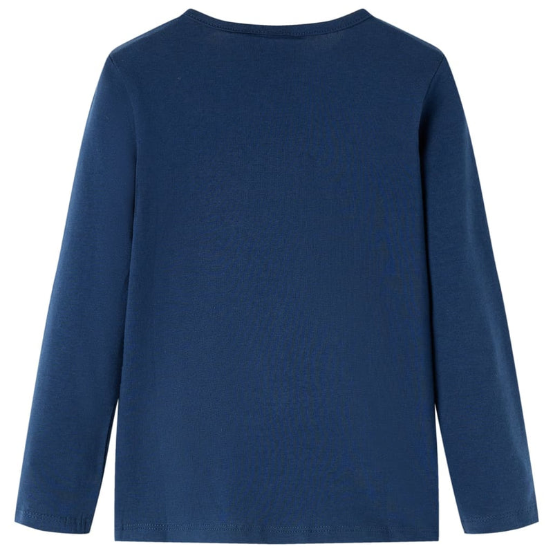 Load image into Gallery viewer, Vidaxl kindershirt met lange mouwen 104 marineblauw
