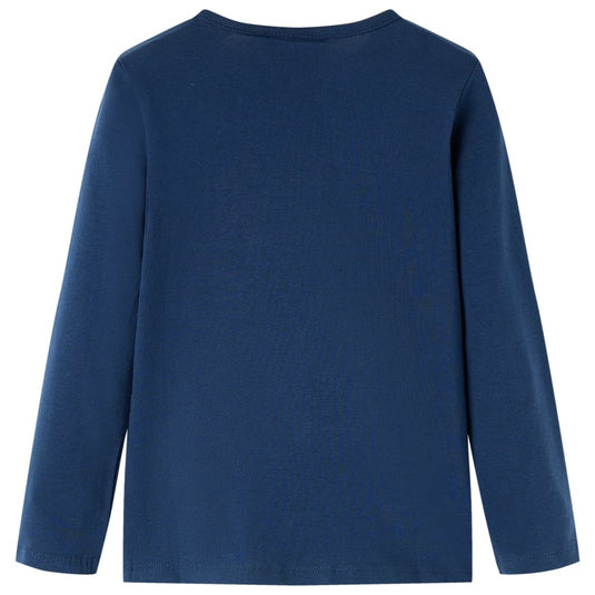 Vidaxl kindershirt met lange mouwen 104 marineblauw