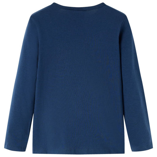 Vidaxl kindershirt met lange mouwen 140 marineblauw