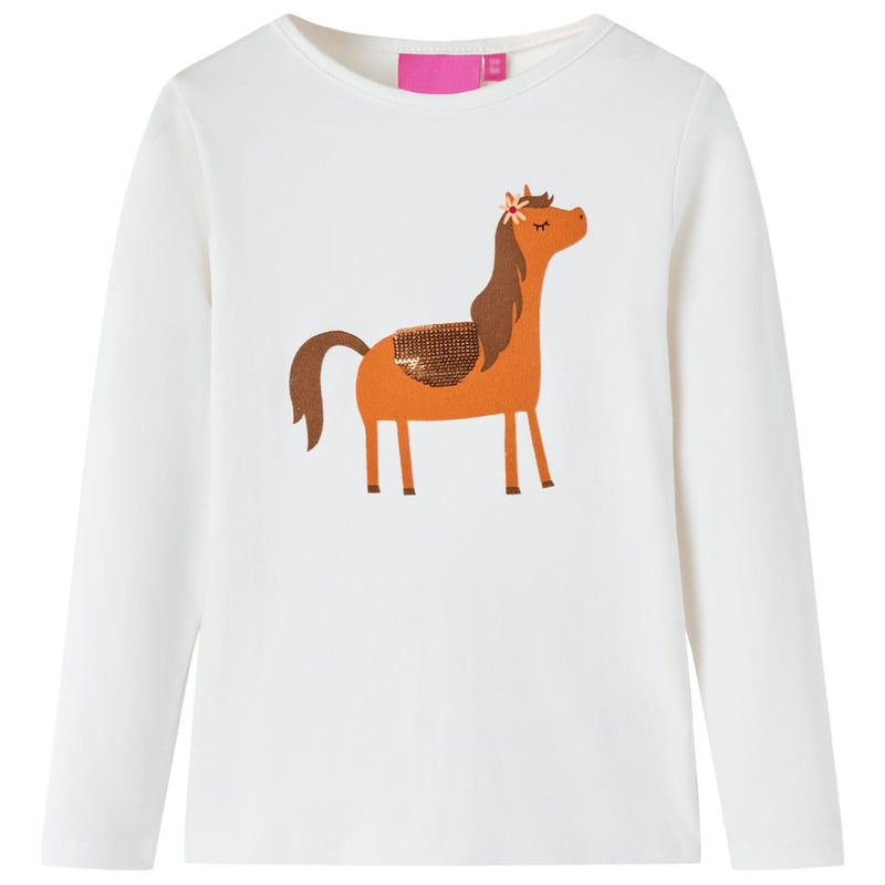 Load image into Gallery viewer, VidaXL Kindershirt met lange mouwen 92 ecrukleurig
