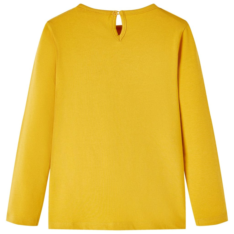 Load image into Gallery viewer, Vidaxl kindershirt met lange mouwen 104 donker okerkleurig
