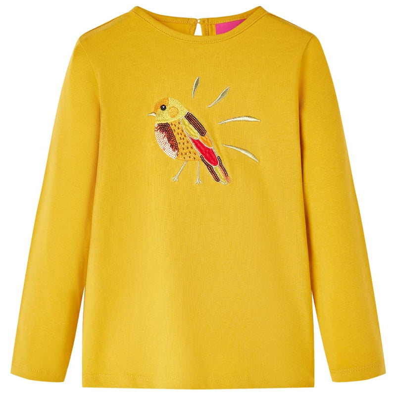 ギャラリービューアに画像をロードする, Vidaxl kindershirt met lange mouwen 140 donker okerkleurig
