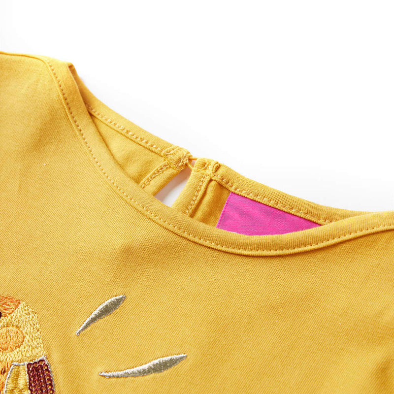 ギャラリービューアに画像をロードする, Vidaxl kindershirt met lange mouwen 140 donker okerkleurig
