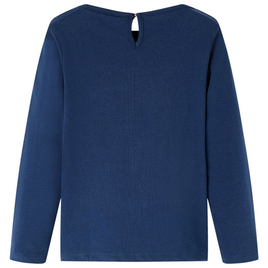 Vidaxl kindershirt met lange mouwen 92 marineblauw