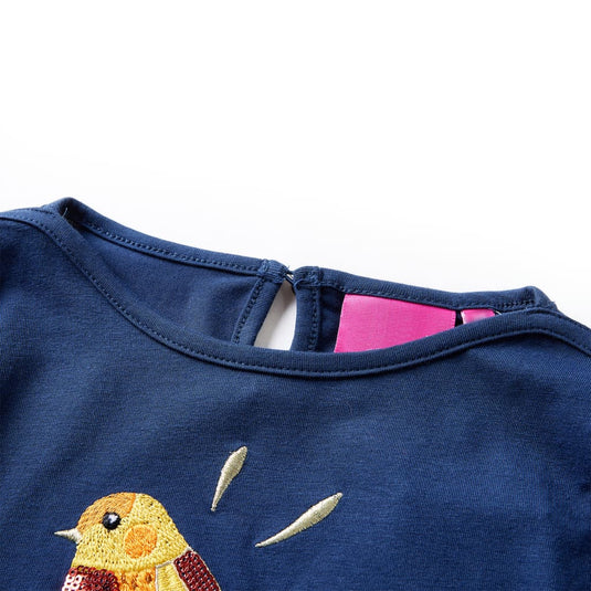Vidaxl kindershirt met lange mouwen 92 marineblauw
