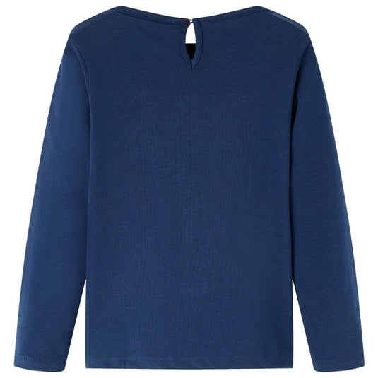 Vidaxl kindershirt met lange mouwen 128 marineblauw