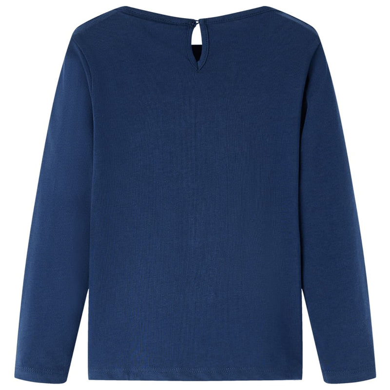 Load image into Gallery viewer, Vidaxl kindershirt met lange mouwen 140 marineblauw
