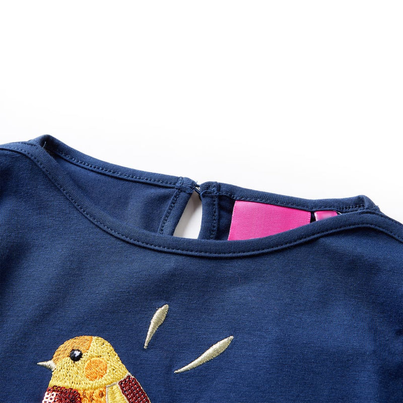 Load image into Gallery viewer, Vidaxl kindershirt met lange mouwen 140 marineblauw
