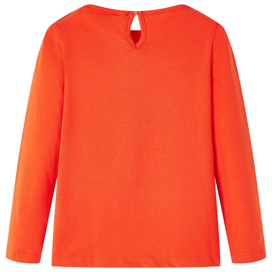 Vidaxl kindershirt met lange mouwen 92 donkeroranje